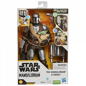 Ігрова Фігурка Star Wars Galactic Action The Mandalorian & Grogu Інтерактивні Електронні Фігурки 30 см synthetic.ua - Фото 1