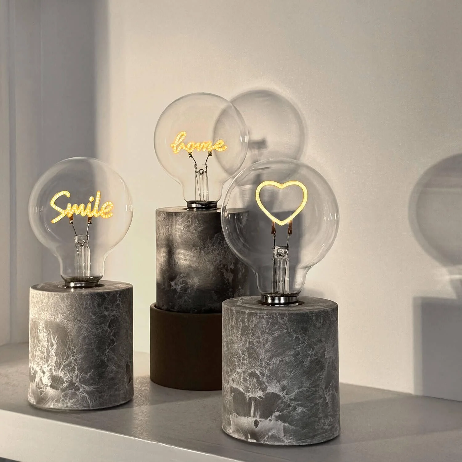 Настільна лампа Mea-Living Lucia Concrete Ahoi бездротова на батарейках Індустріальна Ретро, фото №4