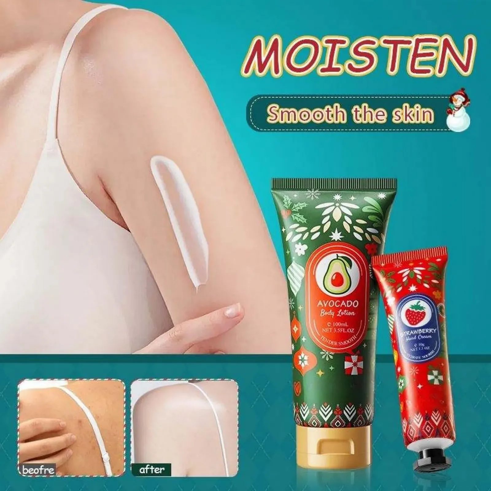 Набір з 5 різдвяних подарунків, Різдвяний подарунок, Крем для рук, Зволожуючий засіб для рук і ніг, Наповнювач для адвент-календаря, фото №3