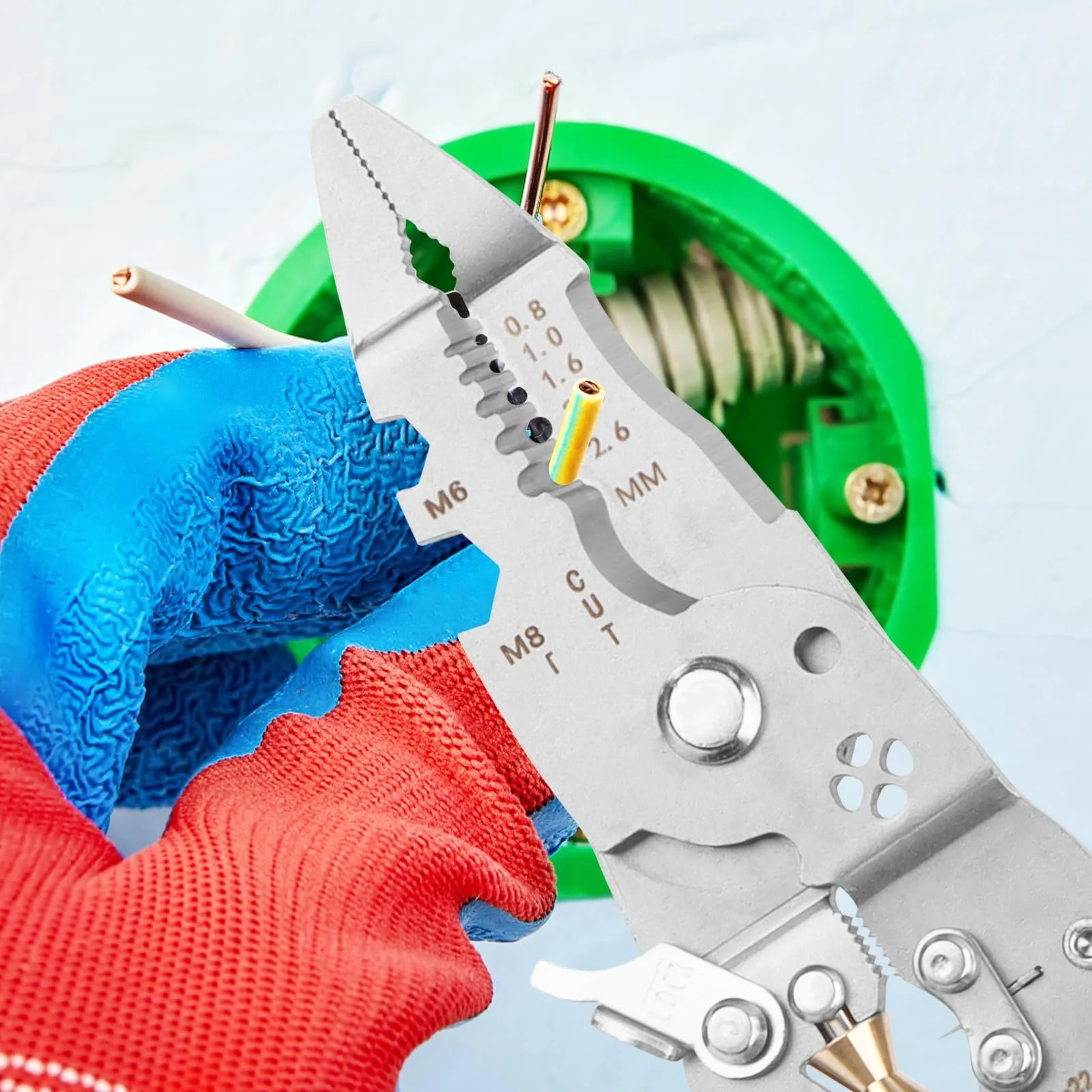 Плоскогубці багатофункціональні 12-в-1 із функцією вимірювання струму та тестером напруги, фото №7