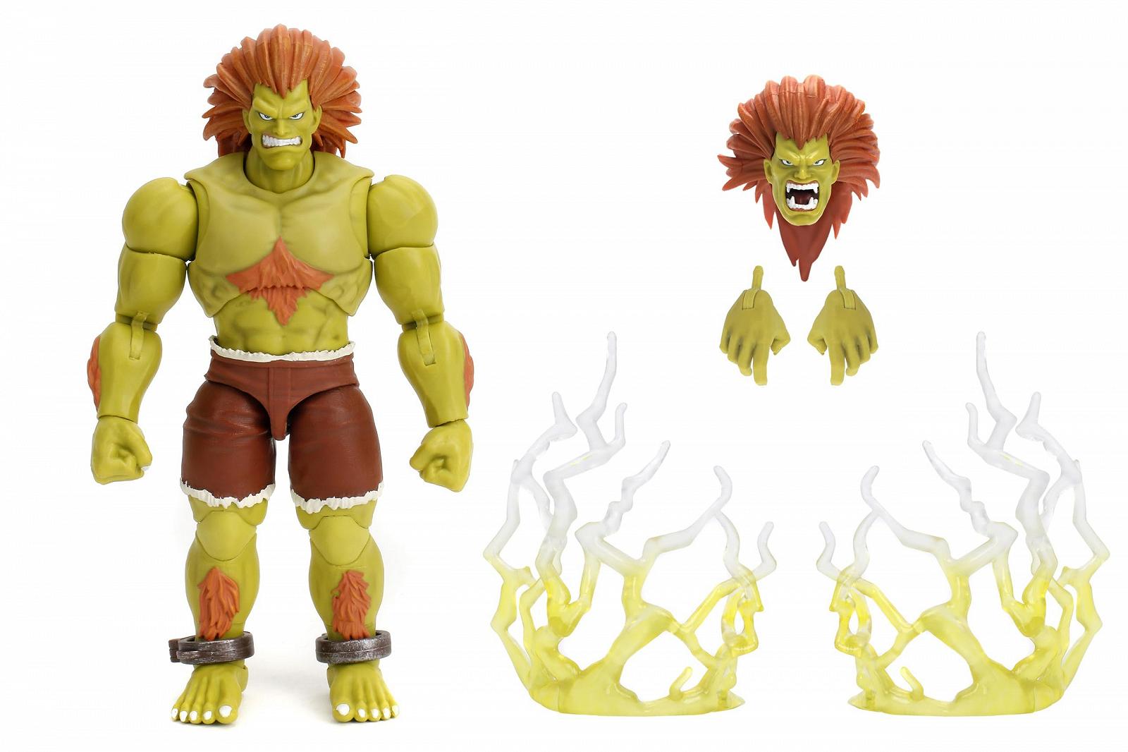 Фігурка Jada Toys Street Fighter Blanka 19 см - рухома колекційна фігурка з Street Fighter 2: The Final Challengers, з альтернативною головою, руками та аксесуарами, фото №1