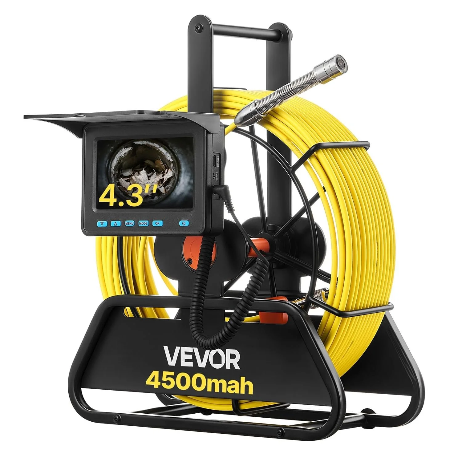 Каналізаційна камера з монітором 4.3'' VEVOR WP9602B 16 ГБ 20M Жовтий, фото №1 Каналізаційна камера з монітором 4.3'' VEVOR WP9602B 16 ГБ 20M Жовтий, фото №1