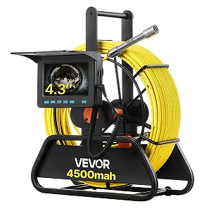 Каналізаційна камера з монітором 4.3'' VEVOR WP9602B 16 ГБ 20M Жовтий - Фото 1