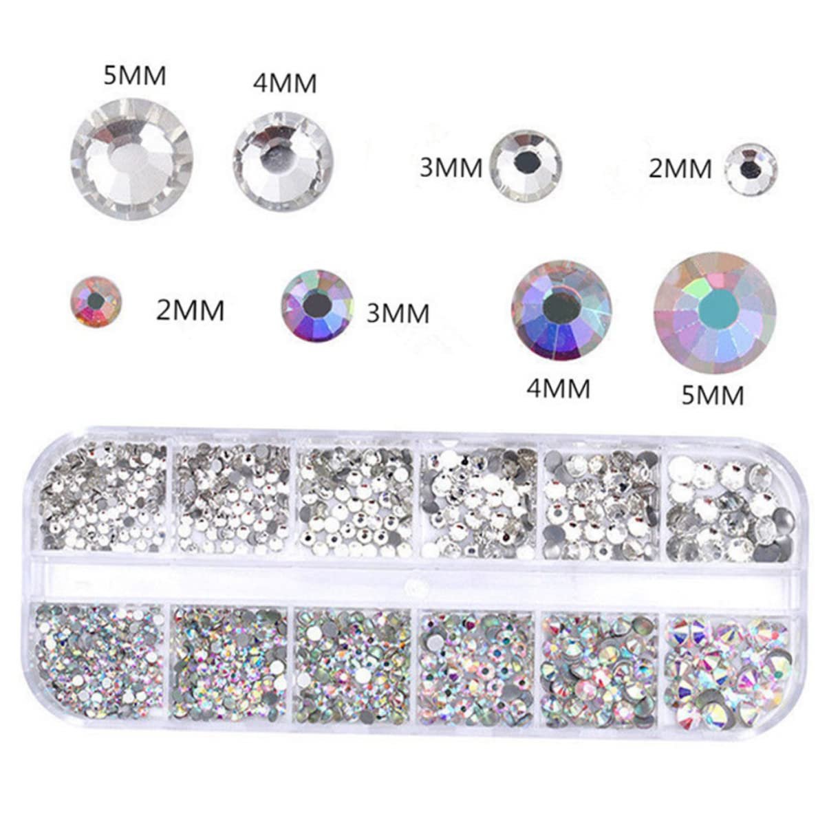 Набор Стразы для ногтей FRCOLOR 2 шт 12шт, Стразы, Ювелирные аксессуары, DIY Аксессуары для ногтей, Плоские камни для рукоделия, Изготовление страз самостоятельно, Плоские блестки, фото №7