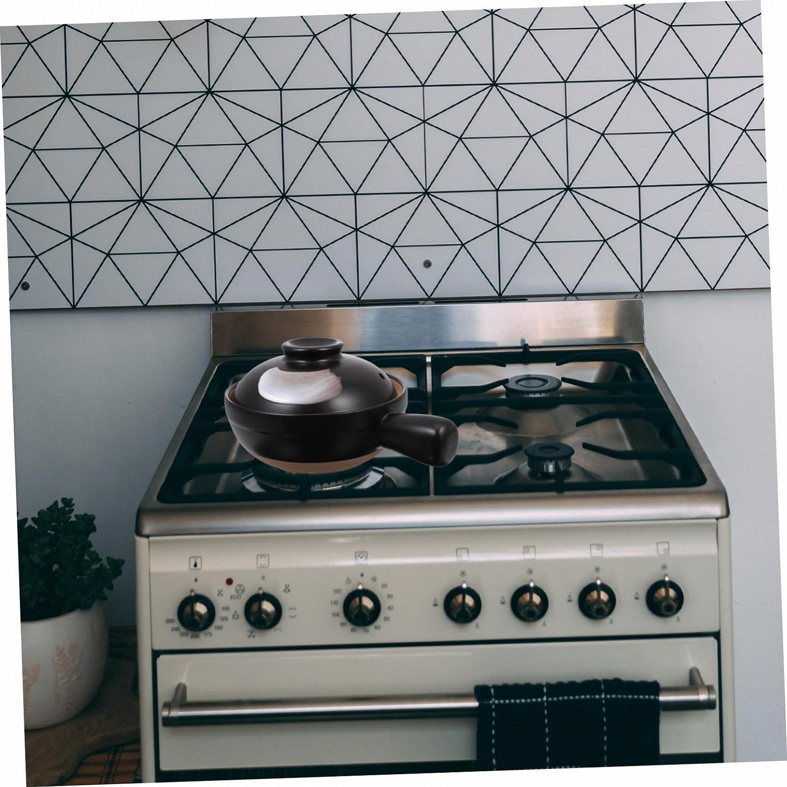 Кастрюля керамическая малая с крышкой термостойкая, фото №3