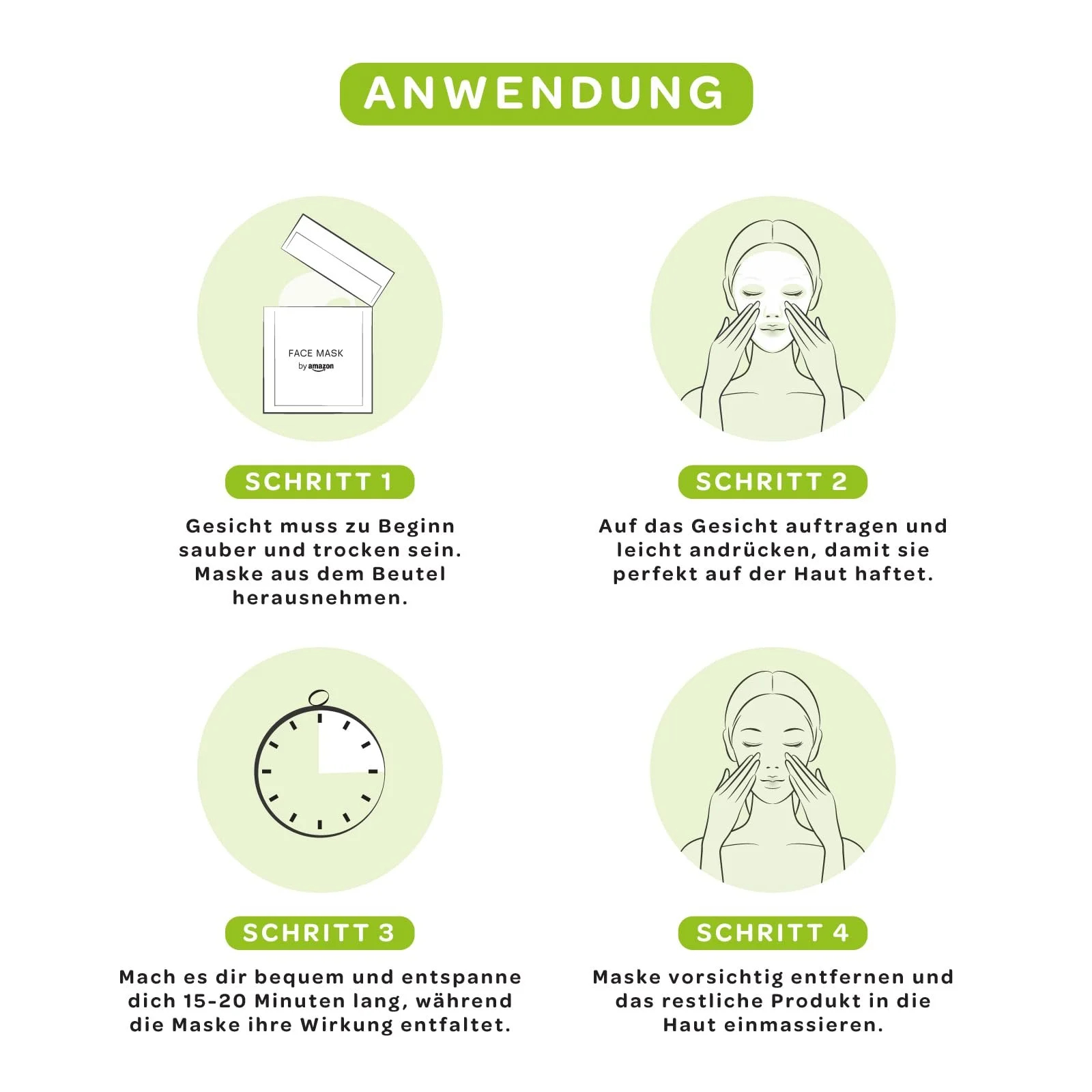 Маска для обличчя by Amazon Aloe Vera заспокійлива 18 мл, 5 шт, фото №4