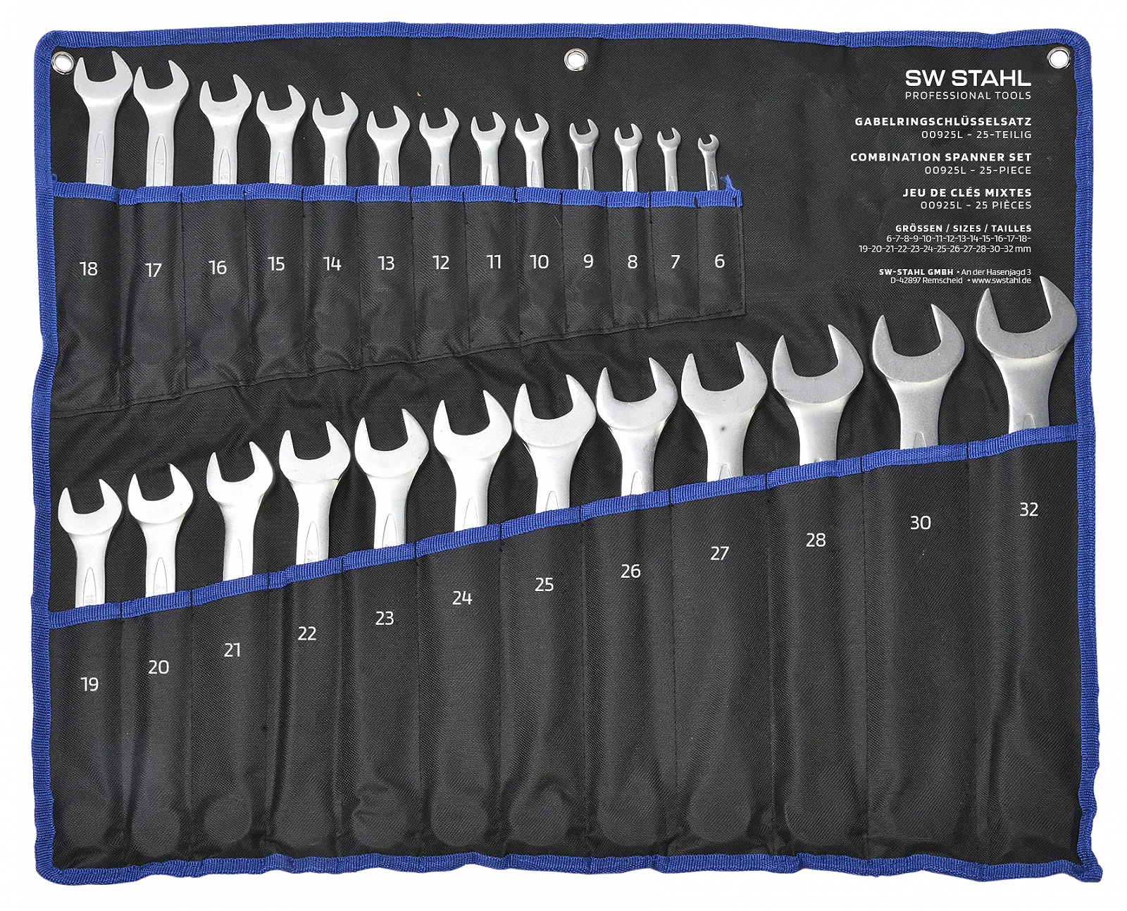 Набір комбінованих ключів SW-STAHL 00925L, 6-32 мм, 25 предметів, фото №1