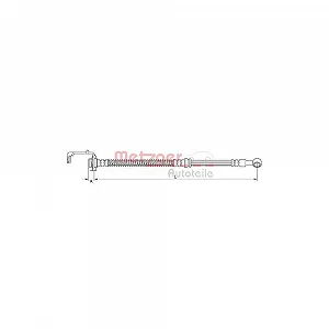 Тормозной шланг METZGER 4111049 для HYUNDAI, задний мост справа - Фото 1