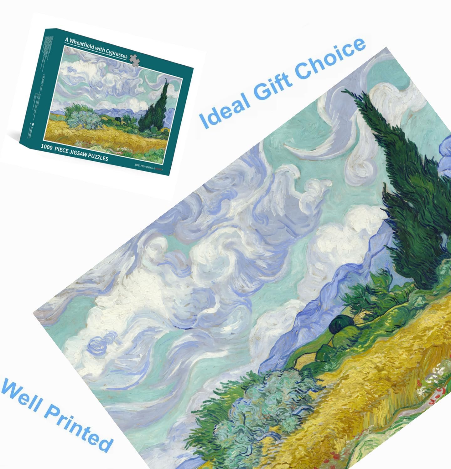 Пазл A Wheat Field with Cypresses 1000 елементів 70 x 50 см, фото №6