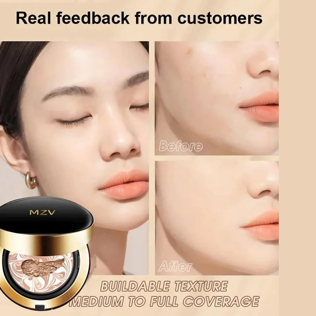 Консилер Кушон Water Bead Tricolour Latte Natural Colour, фото №6