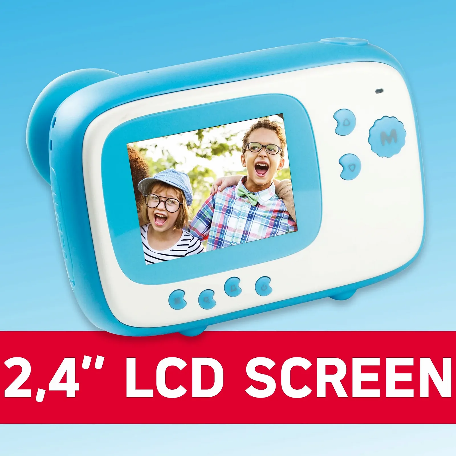 Камера миттєвого друку AGFA Photo Realikids Instant Cam ATP3WH LCD 2.4 дюйма 3 рулони термопаперу Синя, фото №3