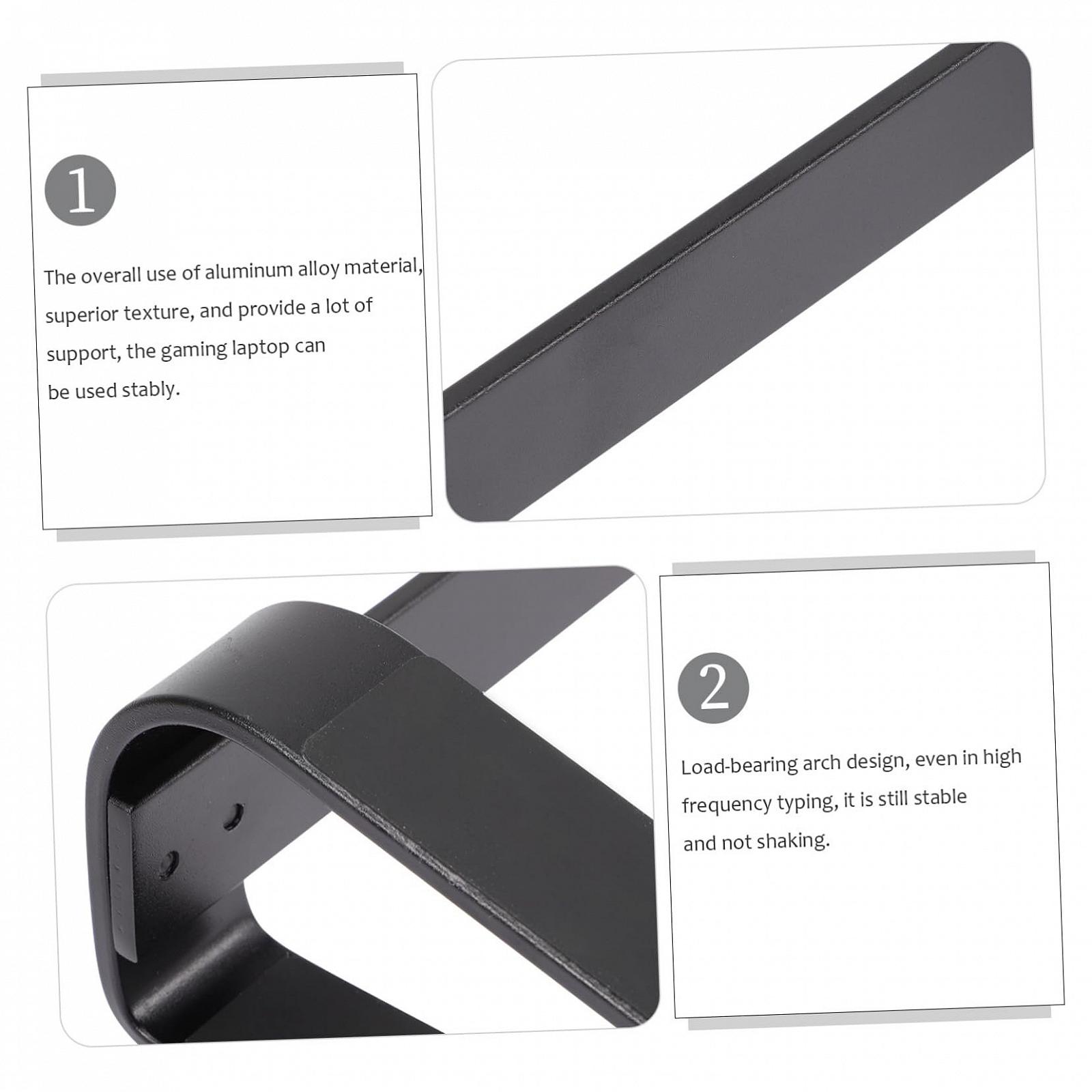 Підставка для ноутбука з алюмінієвого сплаву, регульована, для столу, охолодження та нековзка, підходить для ноутбуків, ергономічний дизайн, фото №4