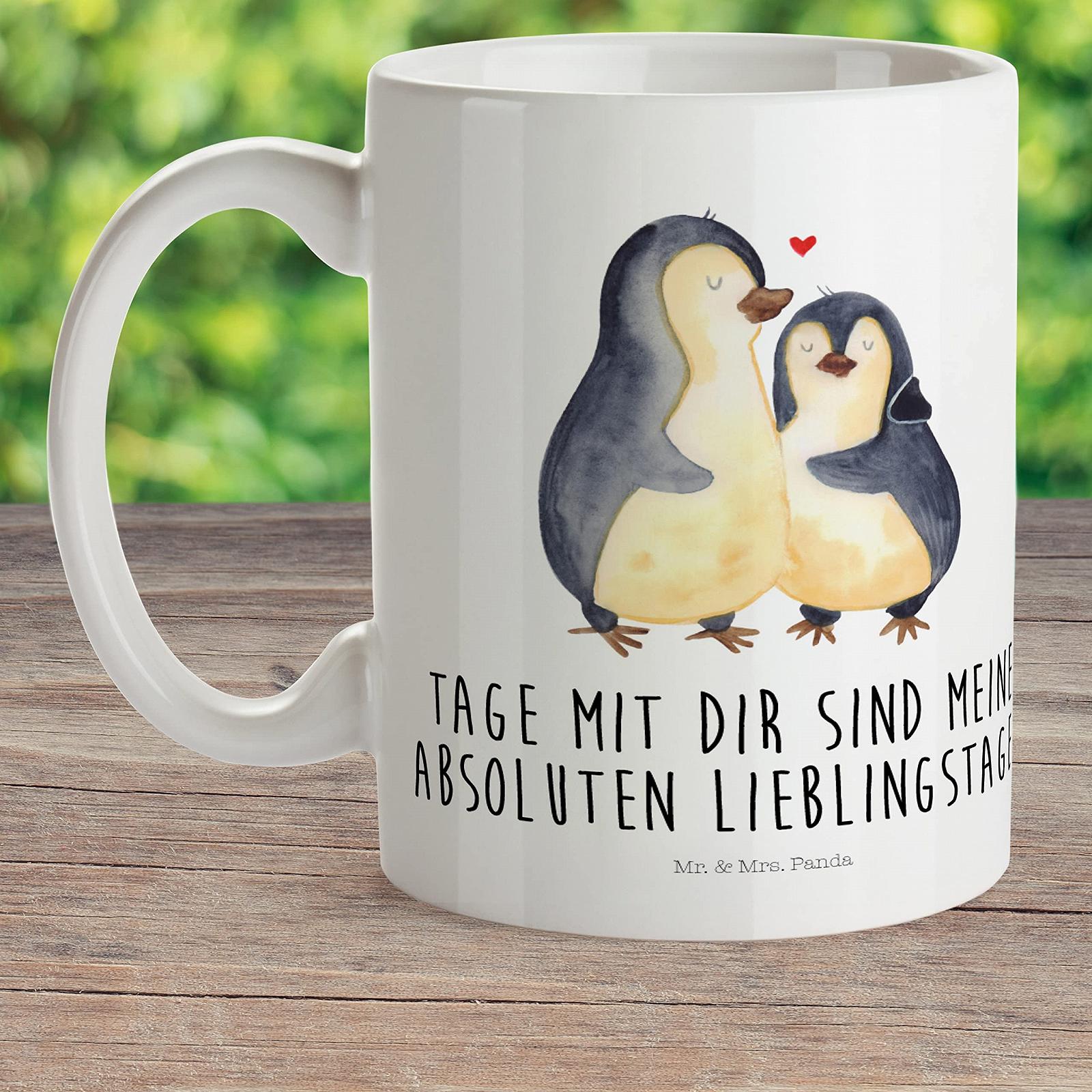 Дитяча Кружка Mr. & Mrs. Panda Пінгвін Обіймає, Пластикова, фото №2