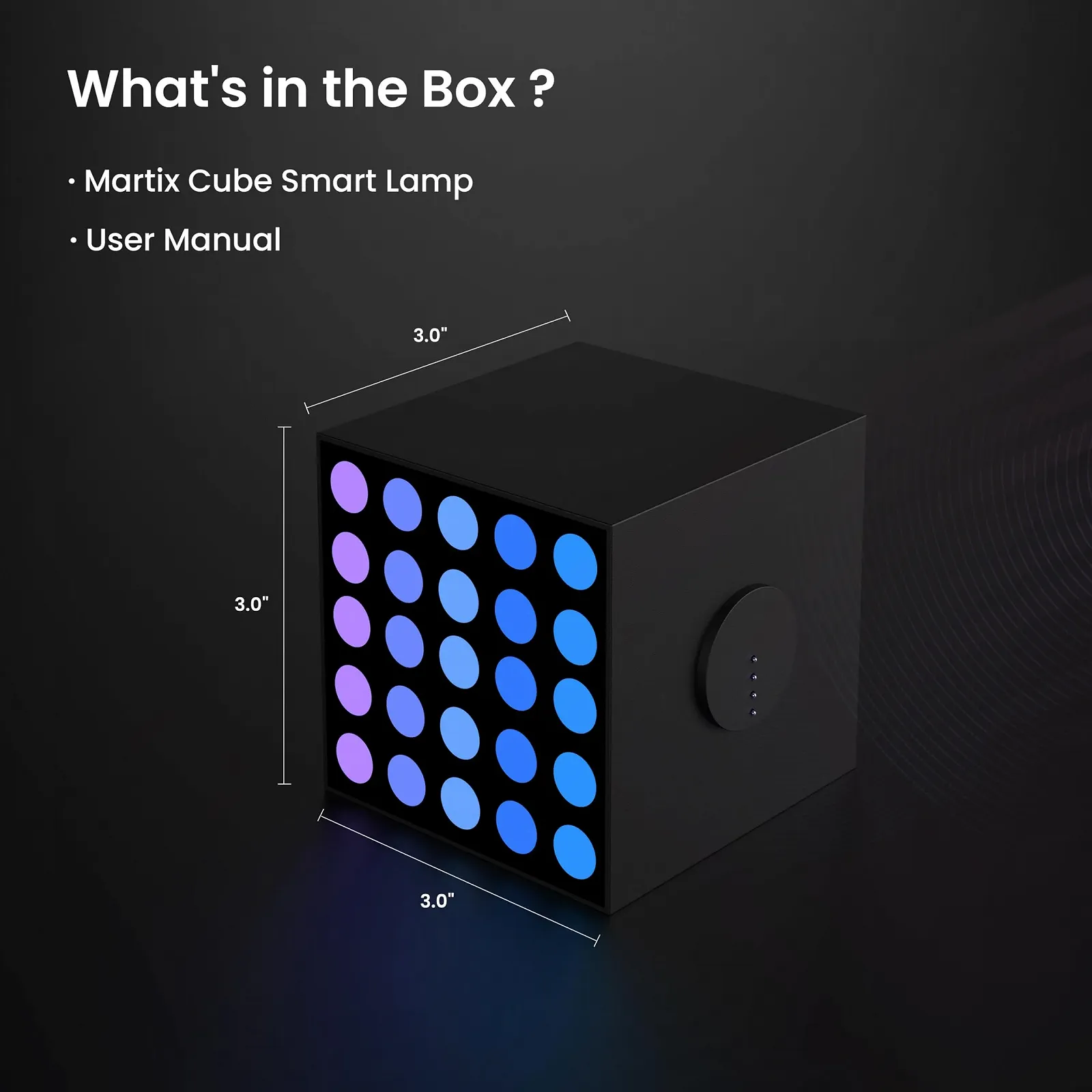 Умная настольная лампа Yeelight Cube Wi-Fi/Bluetooth Black, фото №7