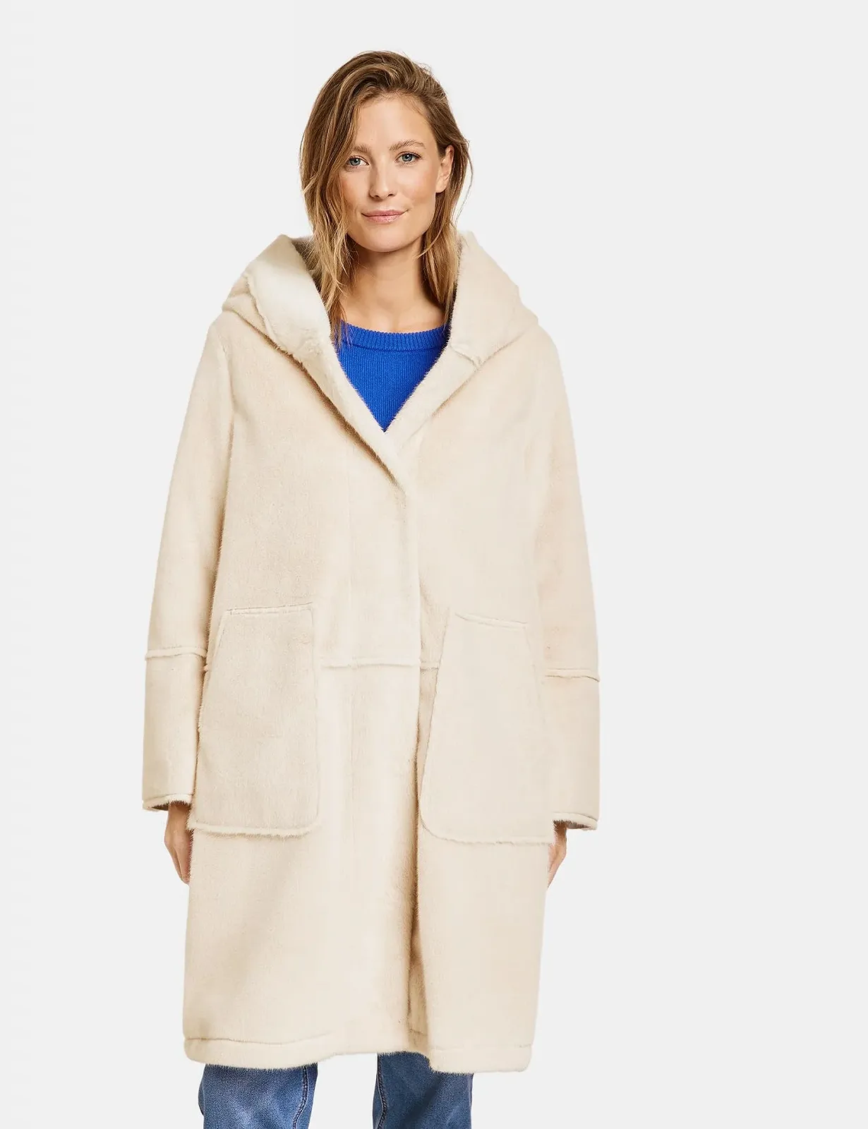 Парка Taifun Жіноча Довга з штучного хутра Однотонна, фото №4