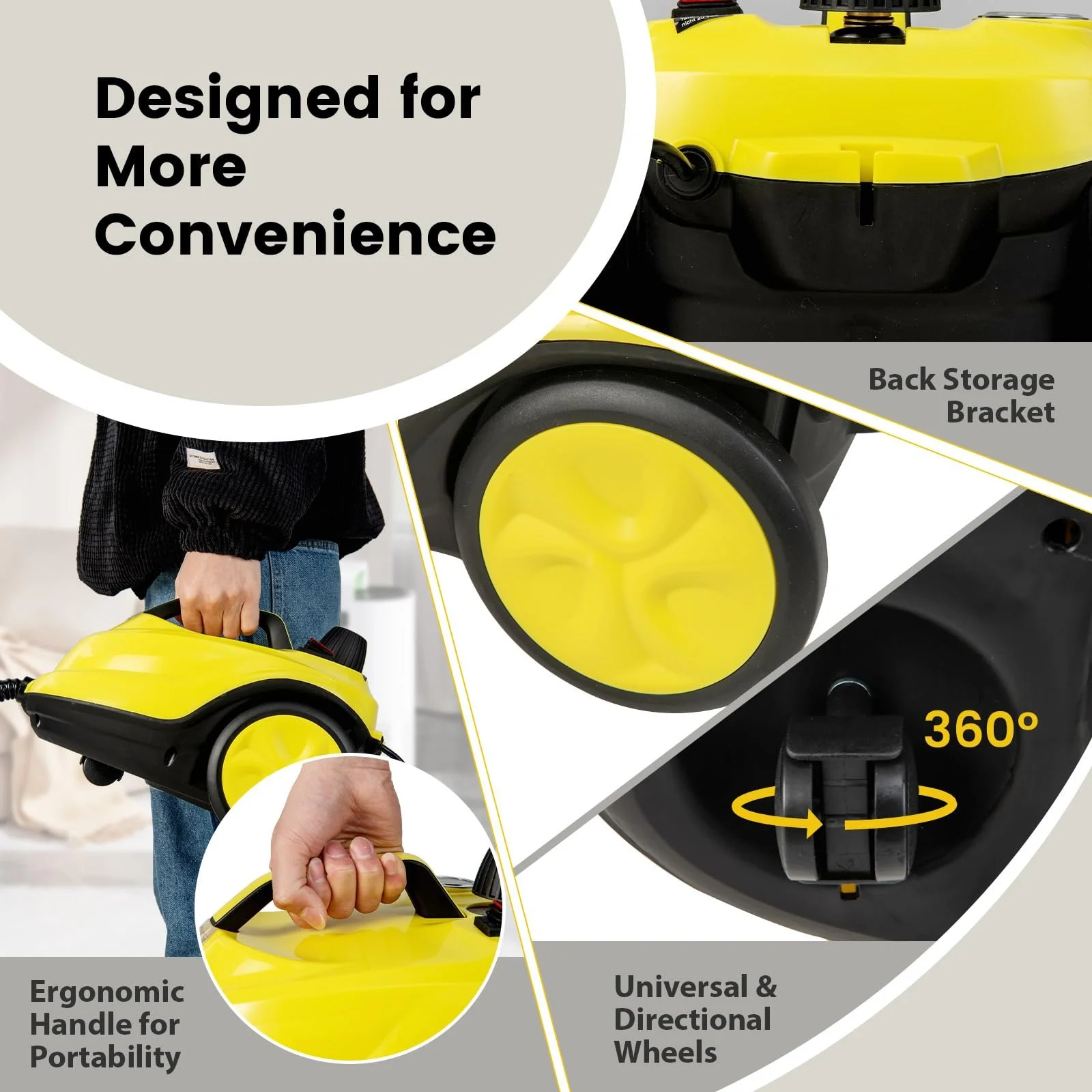 Пароочисник SOARS 2000 W 5 bar 1.8 л з 13 аксесуарами, фото №6