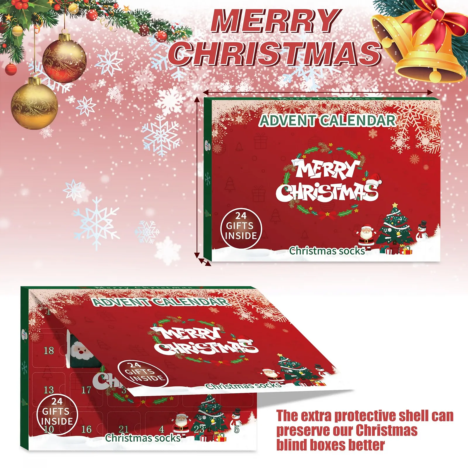 Жіночі шкарпетки Belloxis Advent Calendar 2025 12 пар, фото №7