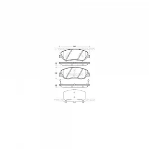 Комплект тормозных колодок дискового тормоза TRISCAN 8110 43029 для SSANGYONG HYUNDAI KIA - Фото 1