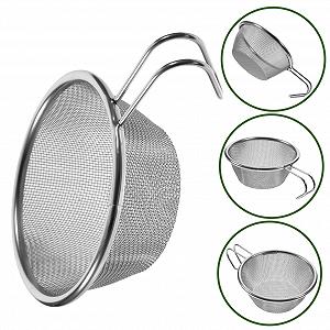 Сито WOONEKY 2St Syrah Mesh-Löffel Kaffeefilter Cocktailsieb Nudelsieb aus Netzgewebe Mesh-Sieb Netz edelstahlschüsseln edelstahlnapf Siebe feinmaschig Küchenversorgung Rostfreier Stahl Silver synthetic.ua - Фото 1