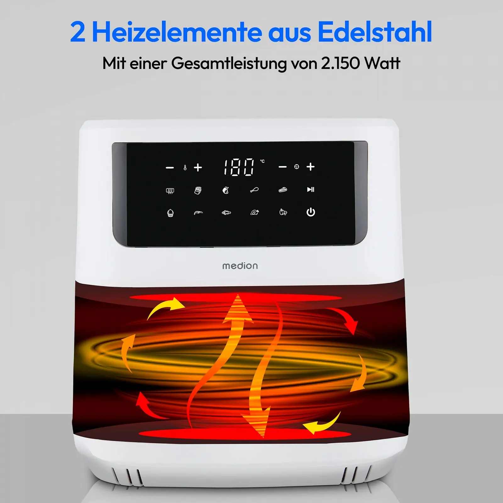Мультипіч MEDION LIFE P10 XL Duo MD11750 6.8 л 2150 Вт матова, фото №2