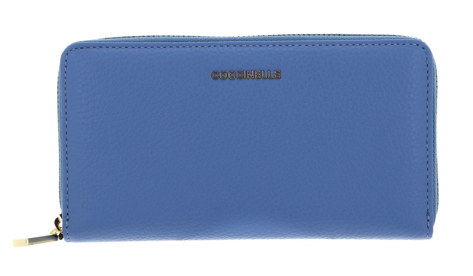 Кошелек Coccinelle Metallic Soft Кожа Grained Azul, лазурный, стандартный размер, фото №3