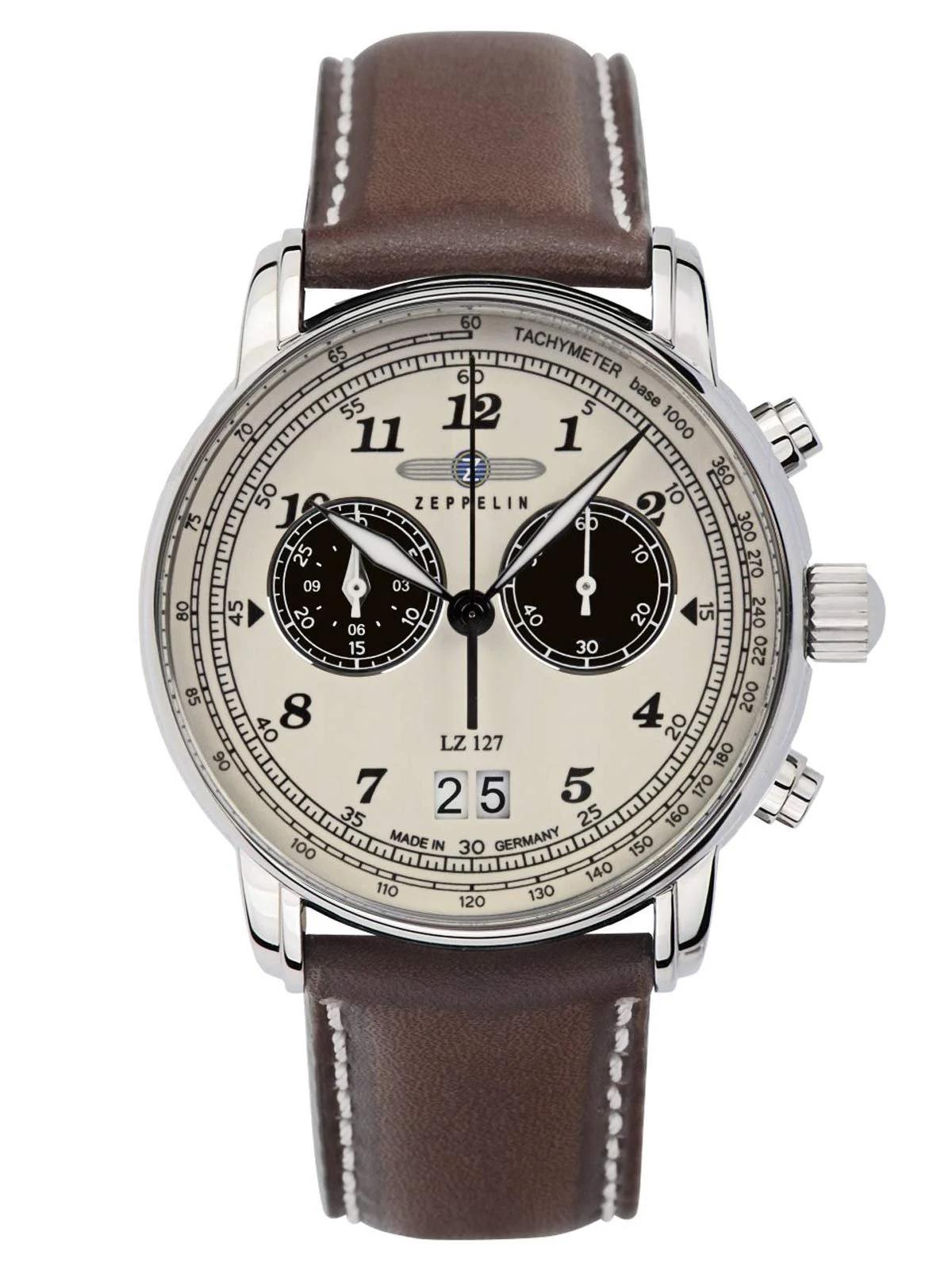 Чоловічий годинник Zeppelin Серії LZ127 GRAF Кварцовий Хронограф Велика Дата 8684-5, фото №1