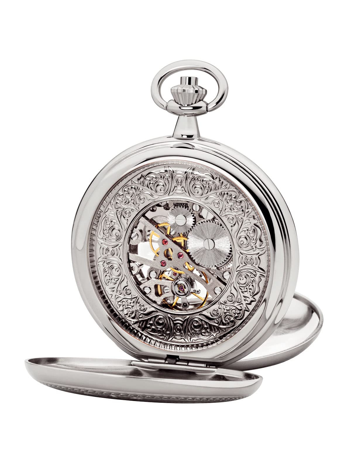 Кишеньковий годинник REGENT Savonnette Skeleton 51 мм Механічний з ручним заводом Римські цифри, фото №2