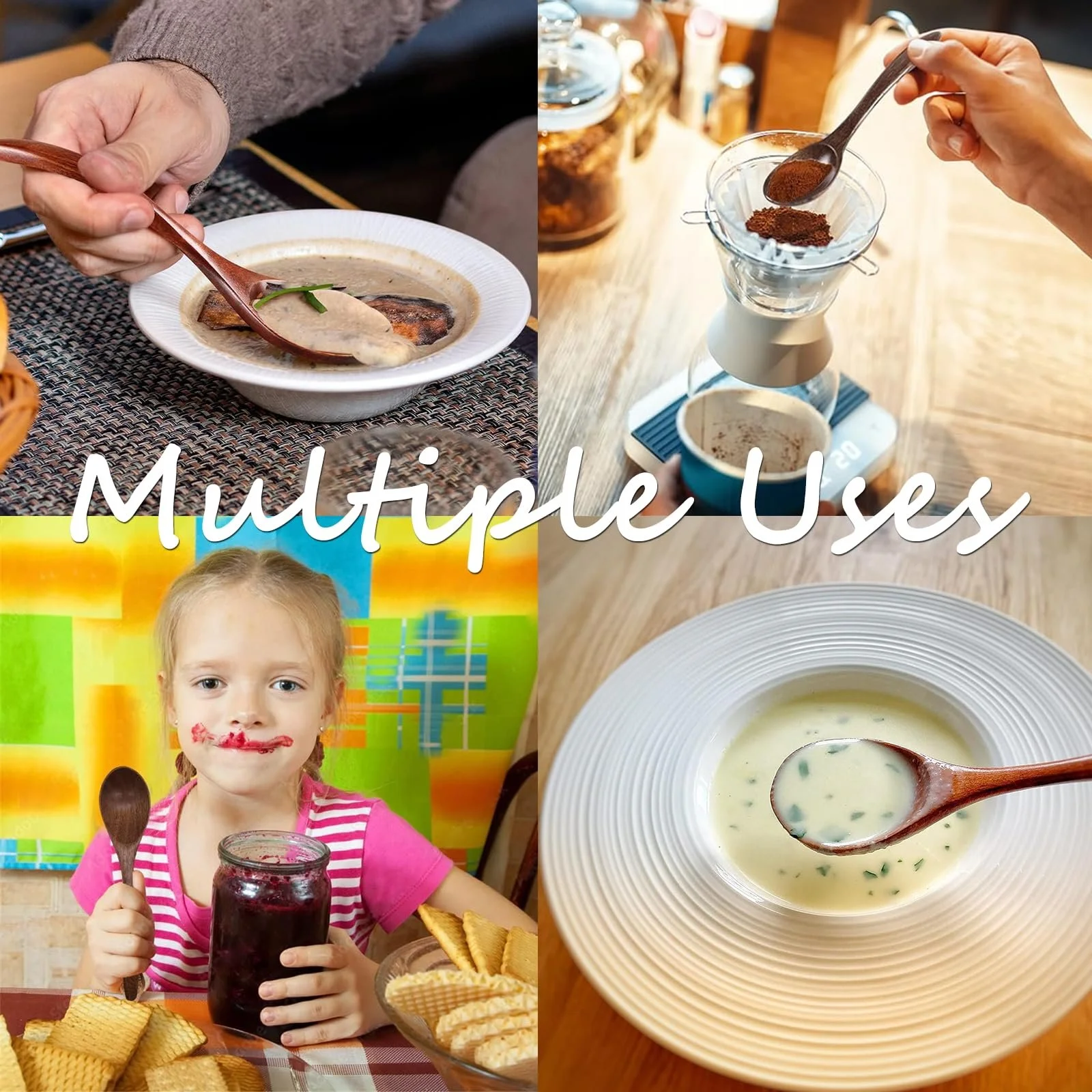 Ложка Дерев'яна Набір з 6 штук 14.5 см Натуральне Дерево, фото №7