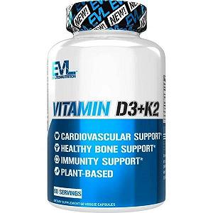 Витамин D3+K2 Evlution Nutrition Vitamin 60 Veggie Capsules - Фото 1