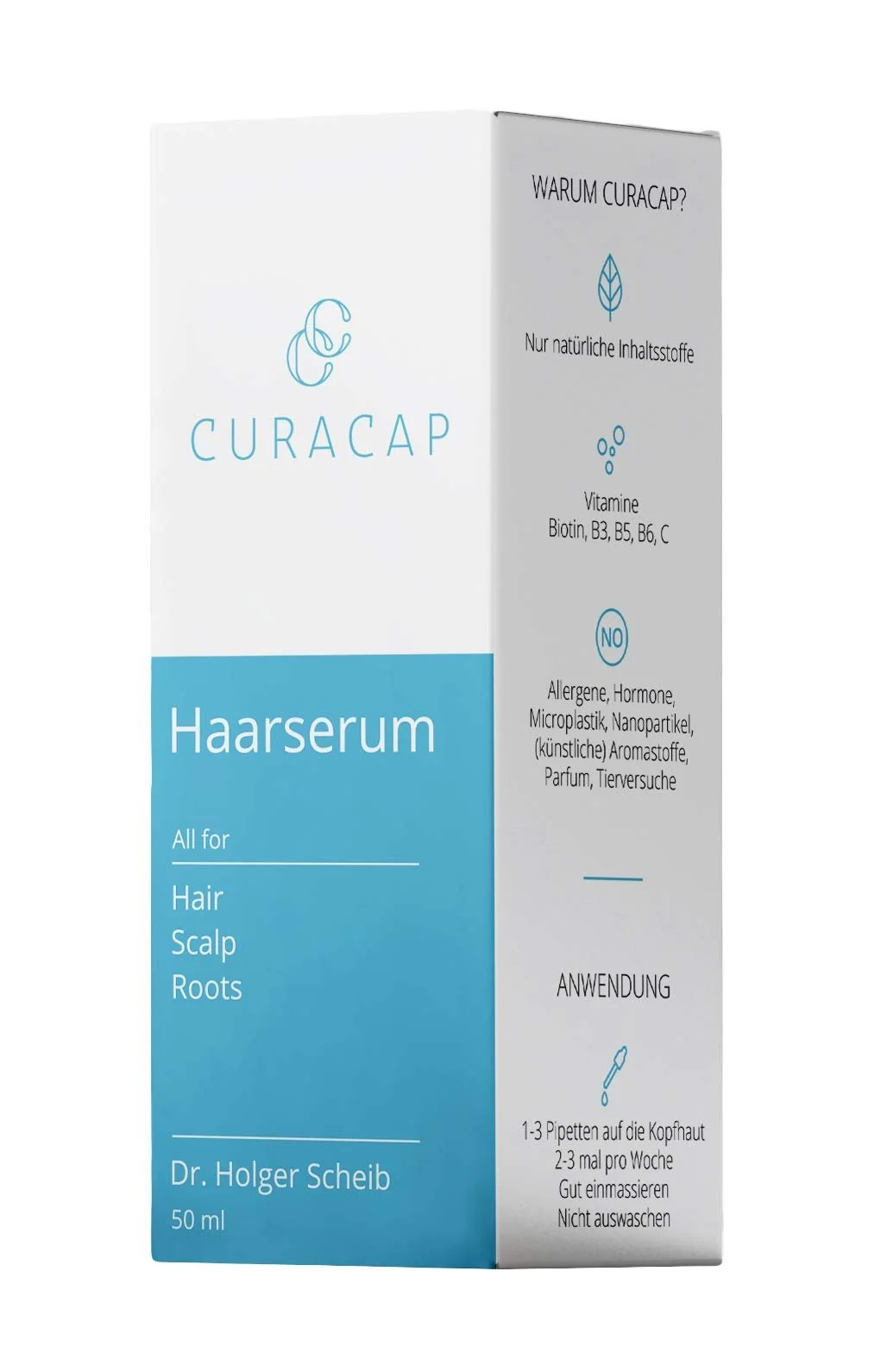 Сироватка CuraCap Pure для волосся - Догляд при випадінні волосся та проблемах шкіри голови для жінок, фото №3