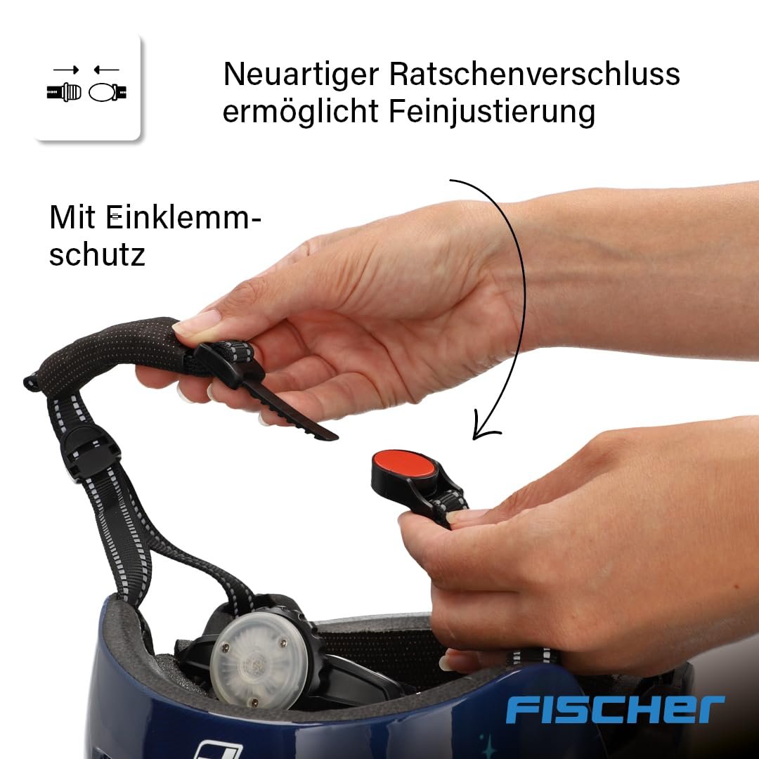 Шлем Велосипедный FISCHER BMX Dirt Bike Plus Universe S/M, 54-58 см, черный, с интегрированным светодиодным задним фонарем, фото №7