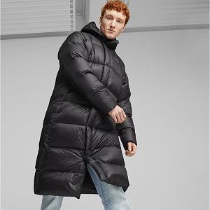 Пуховик Puma HOODED DOWN COAT 675377 Черный - Фото 1
