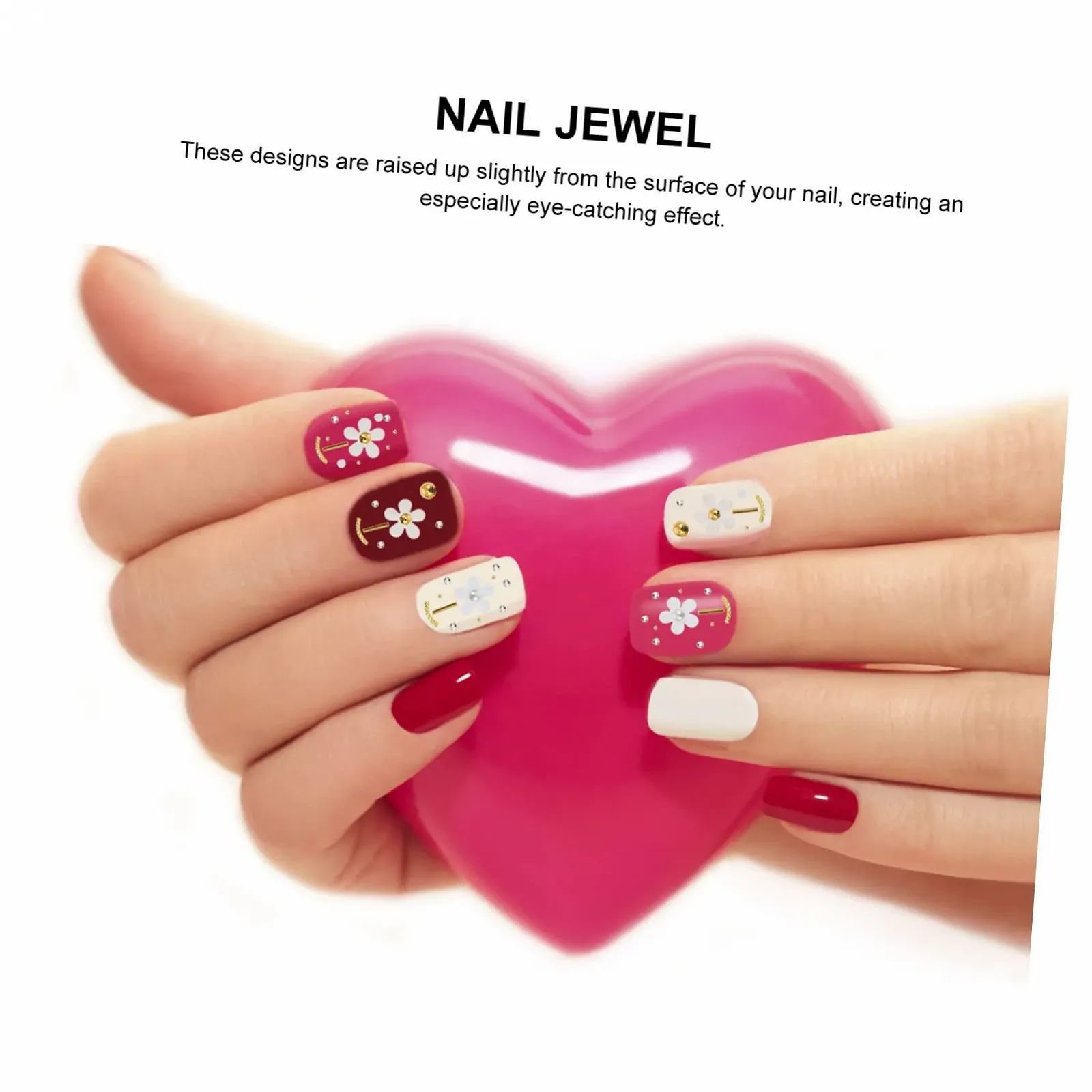 Набор для ногтей MERRYHAPY Искусственные жемчужины, шармы, бисер, смола, 6 коробок, фото №4