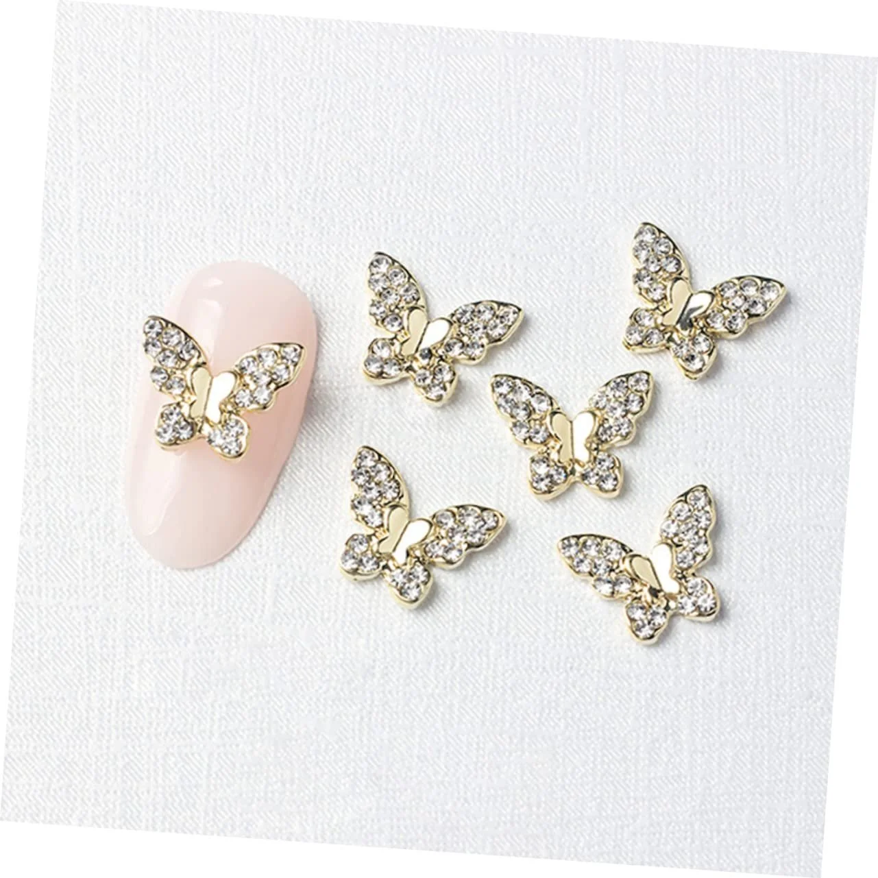 Украшение для ногтей FRCOLOR Набор 4 шт. Планета Бабочка 3D Самоцветы для маникюра 22 шт x 4, фото №4