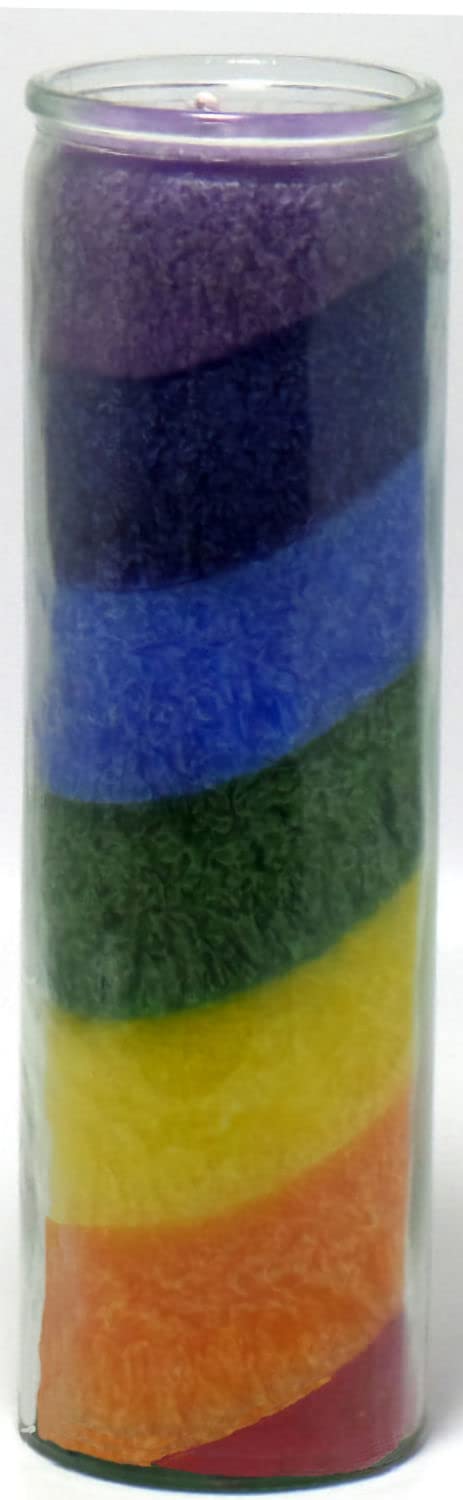 Свічка Asmondia Велика Скляна Свічка Веселка Несвічена, фото №1 Свічка Asmondia Велика Скляна Свічка Веселка Несвічена, фото №1