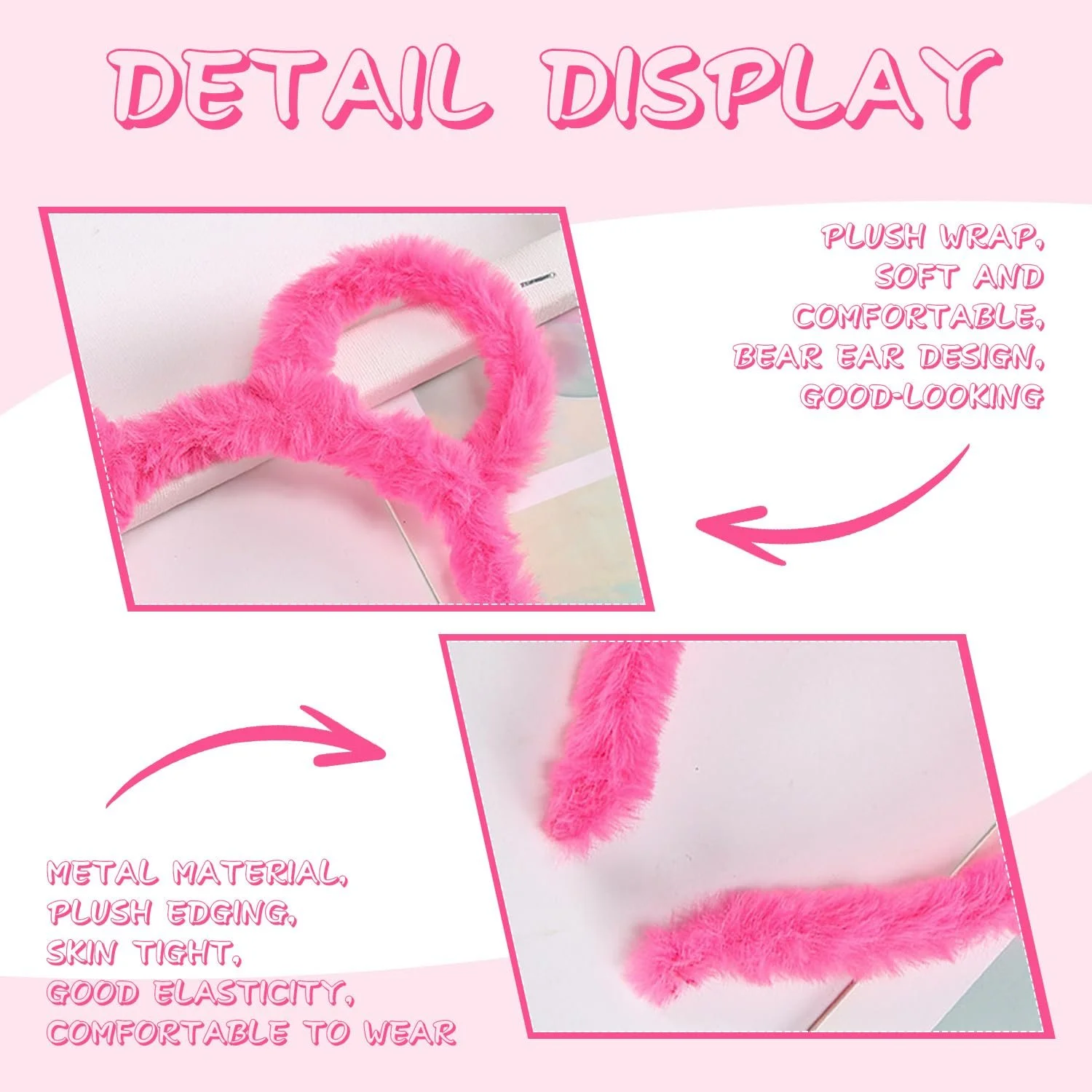 Обруч на голову Плюшева з вушками ведмедика, фото №3