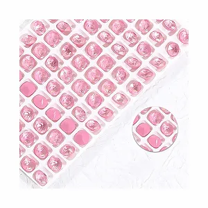 Стрази Скло 3D Блискітки Макіяж Одяг Взуття 84шт Рожево-червоний - Фото 1