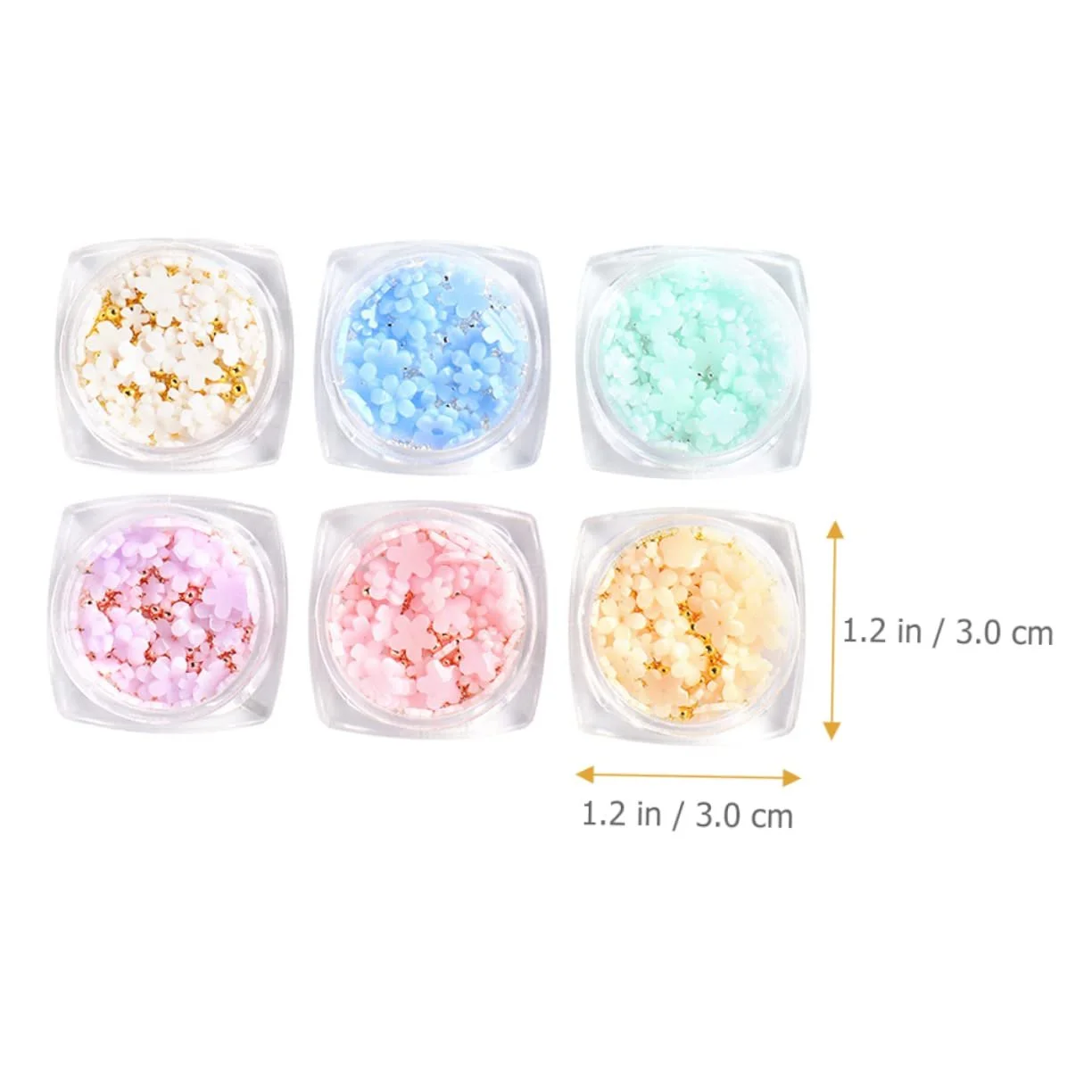 Аксессуары для ногтей MERRYHAPY 12 коробок, Подвеска для ногтей в виде подсолнуха, драгоценный камень, цветок, искусственная смола, фото №5