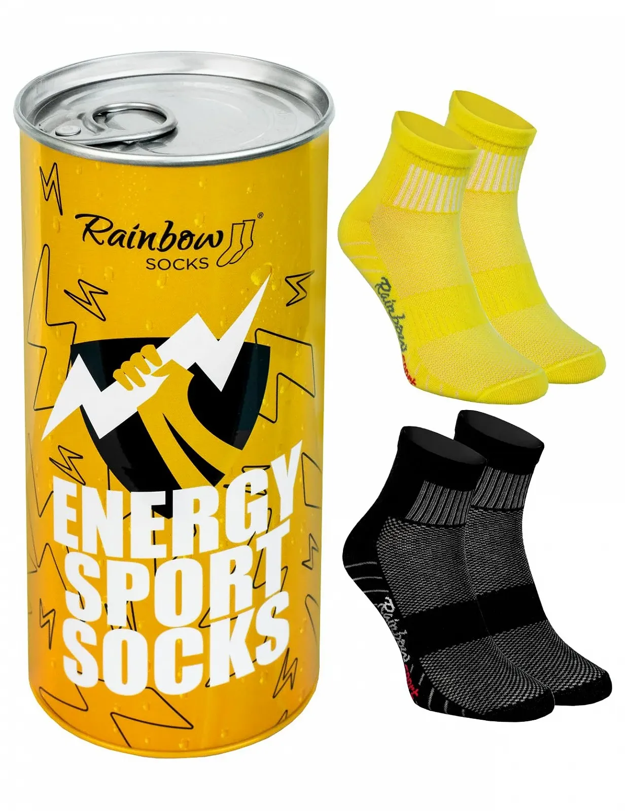 Шкарпетки Energy Drink Sport Rainbow Socks для жінок та чоловіків - 2 пари, фото №1