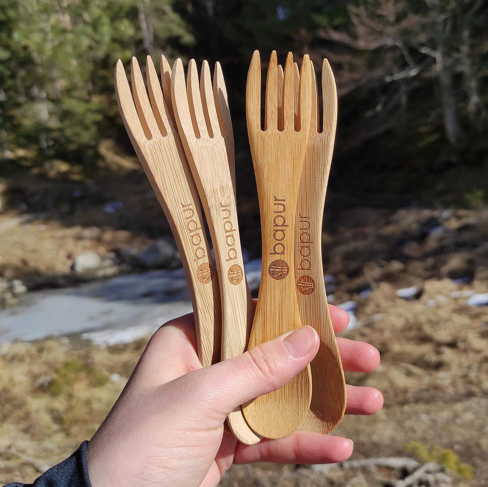 Bamboo bapur Spork, фото №5