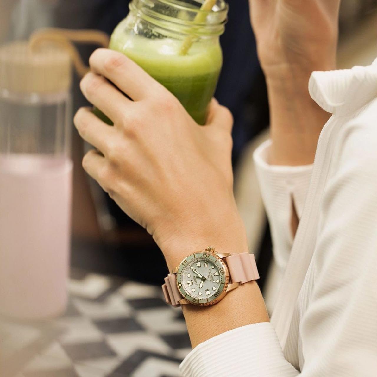 Жіночий аналоговий годинник Quartz CITIZEN EO2023-00A з поліуретановим ремінцем, рожевий, стандартний, ремінець., фото №7 Жіночий аналоговий годинник Quartz CITIZEN EO2023-00A з поліуретановим ремінцем, рожевий, стандартний, ремінець., фото №7