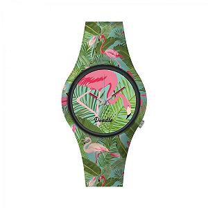 Часы Doodle Wild Mood Tattoo Часы Flamingo Green DO39007, полоски - Фото 1