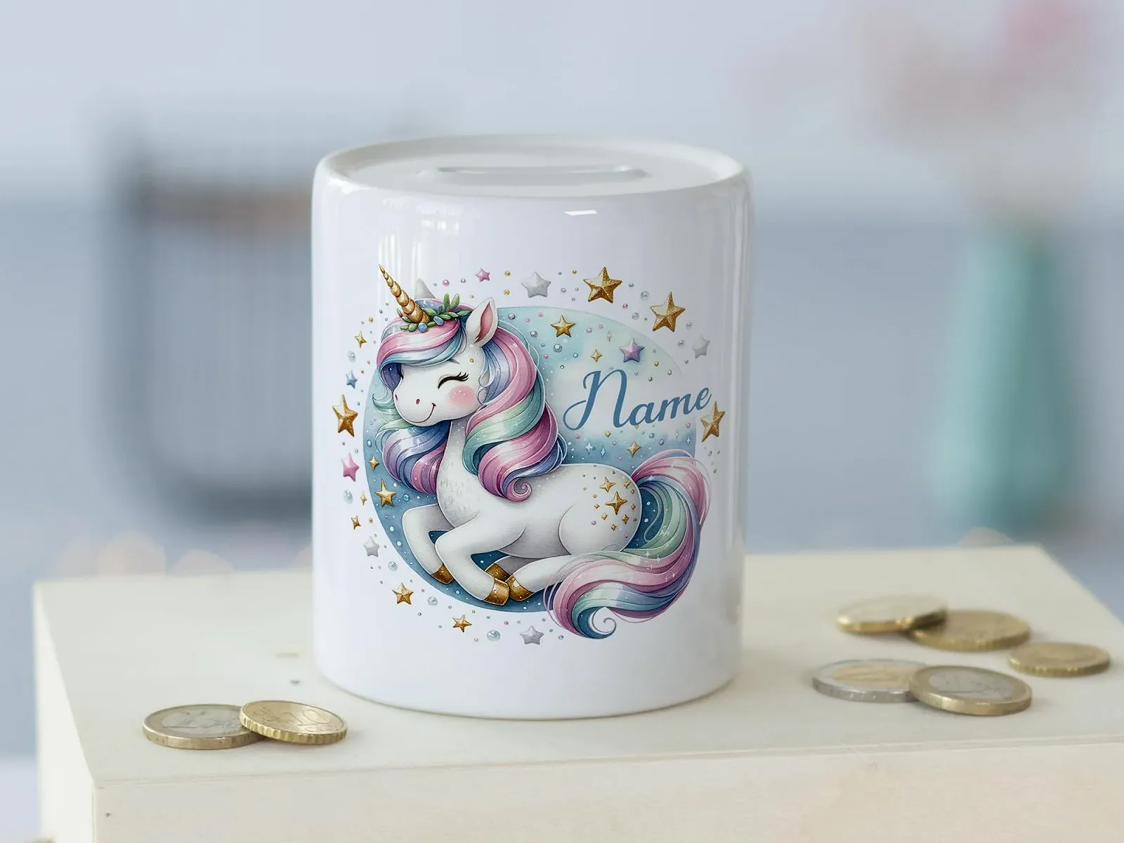 Скарбничка GRAZDesign з єдинорогом керамічна персоналізована, фото №3