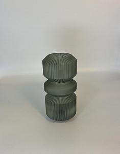 Настільна лампа Klocke Dekorationsbedarf LED Glass Table Lamp зі смугастим дизайном працює від батарейок 25 см Зелений - Фото 1