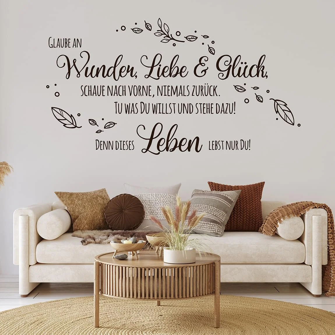 Наклейка на стіну tjapalo pkm489 Напис "Вір у дива" 130 x 58 см Чорна, фото №3