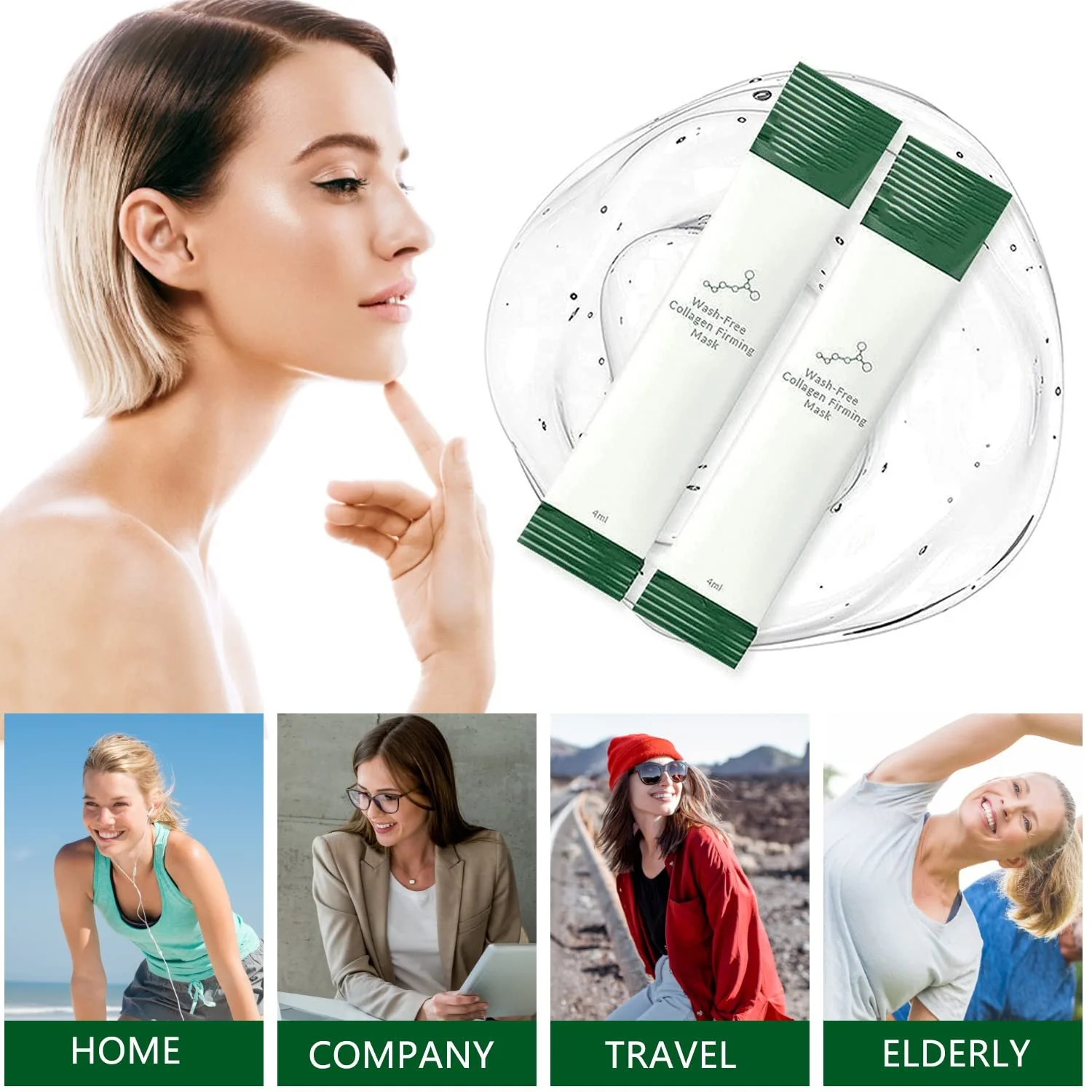 Маска для обличчя Корейська Collagen Firming 60 шт, фото №7