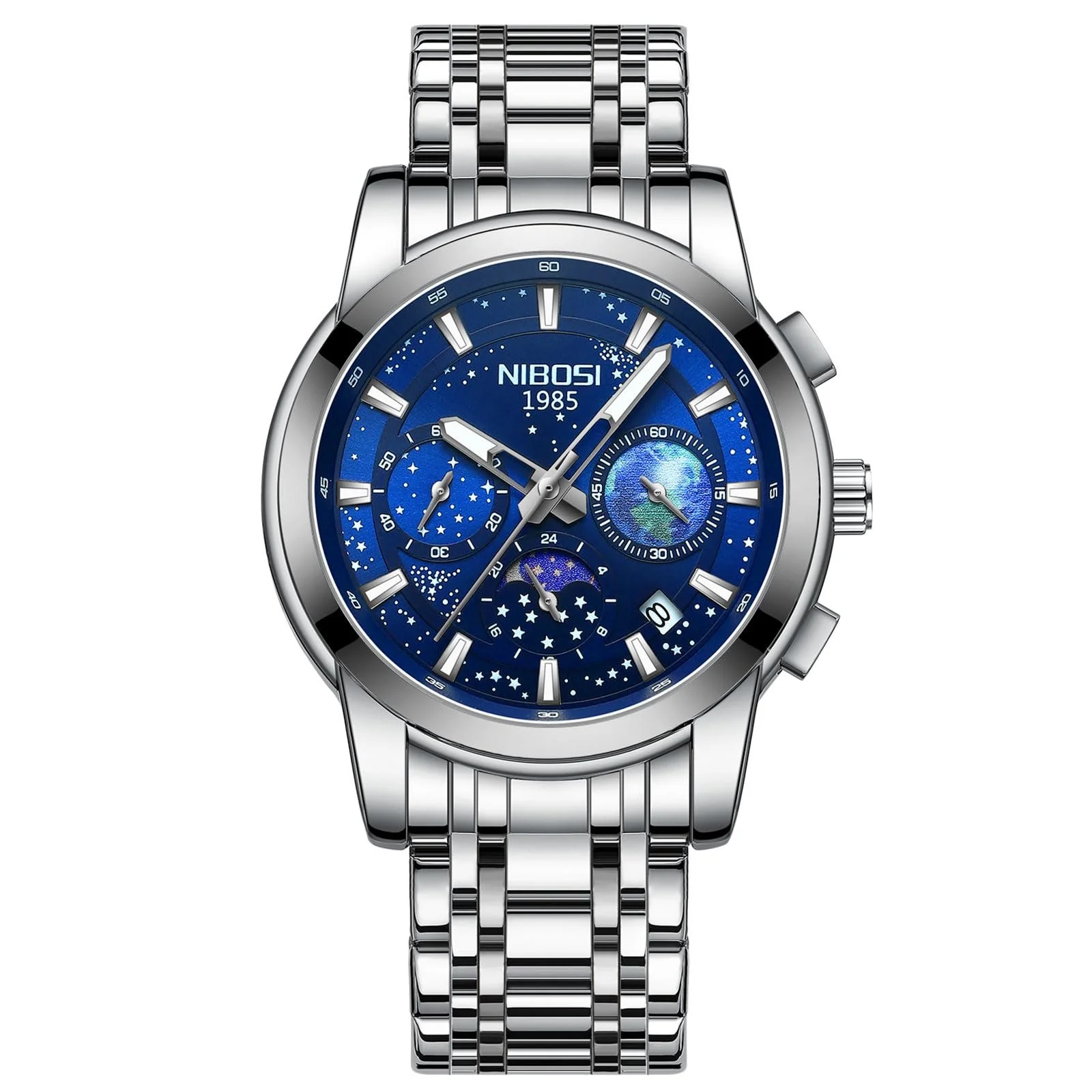 Чоловічий годинник NIBOSI Аналоговий Кварцовий Наручний Водонепроникний, фото №2