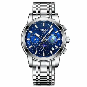 Чоловічий годинник NIBOSI Аналоговий Кварцовий Наручний Водонепроникний synthetic.ua - Фото 1
