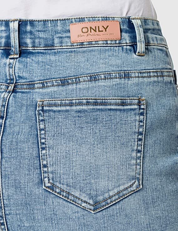 Спідниця ONLCARMEN LIFE REG ACIDDNM SKIRT BJ114-3 15227208-Medium Blue Denim ONLY Блакитний L, фото №4