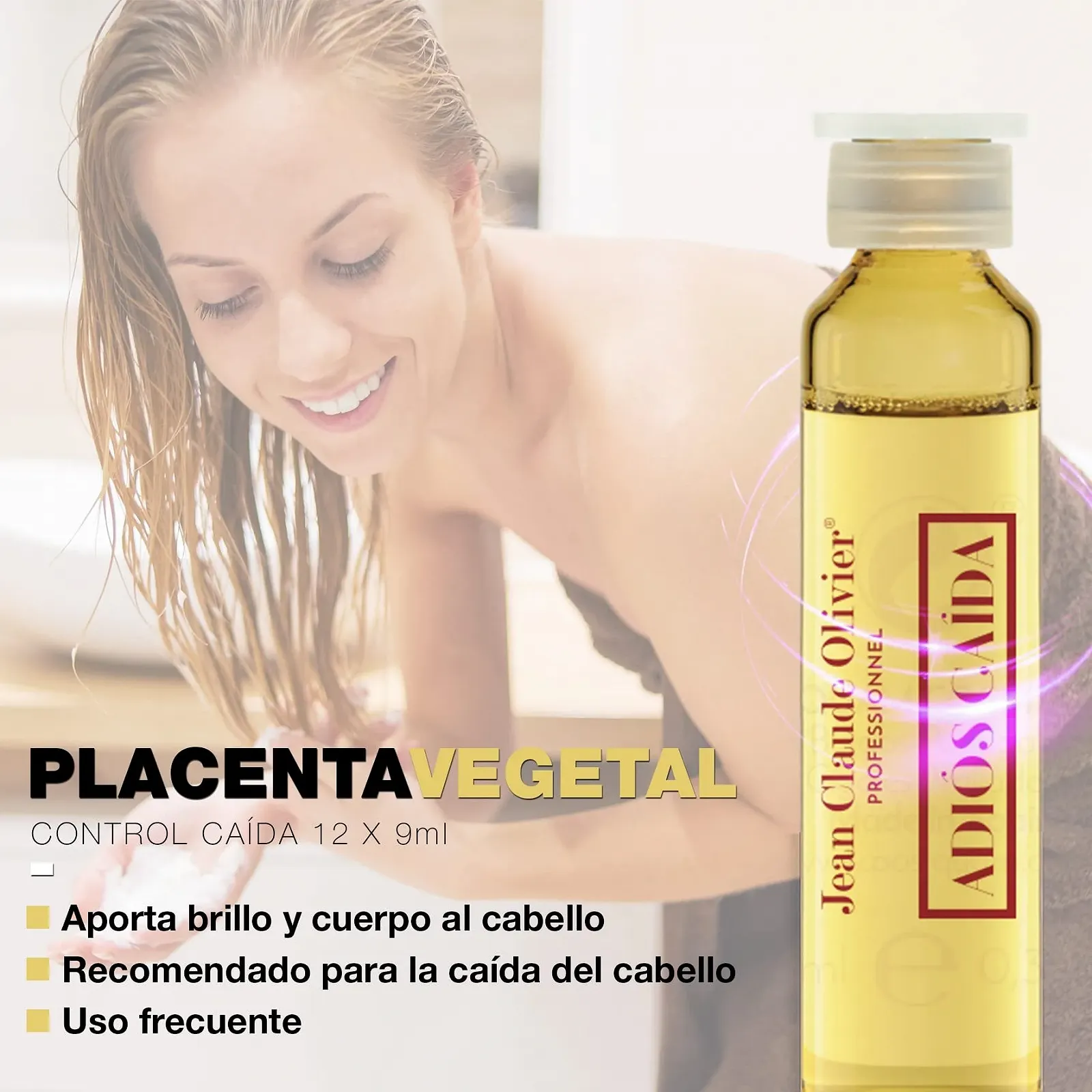 Засіб проти випадіння волосся Jean Claude Olivier з рослинною плацентою - 12 ампул, фото №2 Засіб проти випадіння волосся Jean Claude Olivier з рослинною плацентою - 12 ампул, фото №2